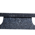 * Cremation Pedestal Bench 4-0x1-2x0-4 Custom Blue pearl Pedestal 3-6x0-10x1-2 AP w/ (4) 6"x10" Core Holes Seat AP, Pedestal Feet 4"; Family Legacy Design