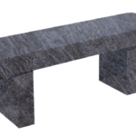 Straight Seat & Harp Leg Bench 3-0x1-2x0-4 AP Bahama Blue (2) Harp Legs 1-0x0-4x1-2