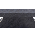 Cremation Pedestal Bench 3-0x1-2x0-4 AP Bahama Blue Pedestal 2-6x0-10x1-2 w/ (2) 6"x8" Core Holes