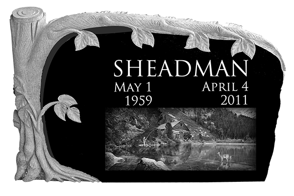 BRT029APJB.png Broken Tree 3-6x0-8x2-4 Polish 2 with carving JetBlack - Image 1