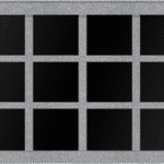 * 12 Niche Horizontal Columbarium 4-6x1-6x3-7 China Grey Walls/Jet Black Doors; 1 Sided, 4x3 Niches Includes Rosettes & Keys CFS-L-SY-406