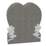 Single Heart with flowers 2-0x0-6x2-4 AP China Grey