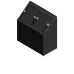 Companion Cremation Pillar 1-6x0-9x1-6 P5 Jet Black (2) 6x10 core holes with lids and 1" rosettes and key