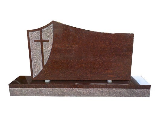 SBC166SPCE.png Starburst Cross Design 4-0x0-6x2-4 CustomFinish Catseye Brown Carve Starburst Design on front w/polished Cross, rest polis back -flat, polished - Image 1