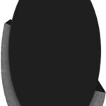 * Tall Oval Design 2-6x0-8x4-0 AP Jet Black Frosting Recessed Border on Front Only