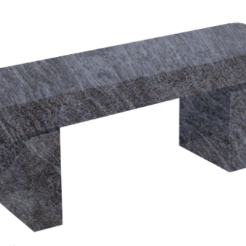 Straight Seat & Harp Leg Bench 3-0x1-2x0-4 AP Bahama Blue (2) Harp Legs 1-0x0-4x1-2