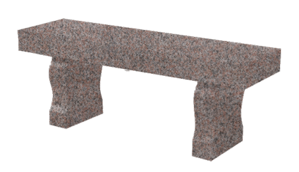 Straight Seat & Harp Leg Bench 3-0x1-2x0-4 AP Imperial Rose (2) Harp Legs 1-0x0-4x1-2