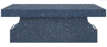 Pedestal Bench 3-0x1-2x0-4 AP Blue Pearl Pedestal 2-6x0-8x1-2