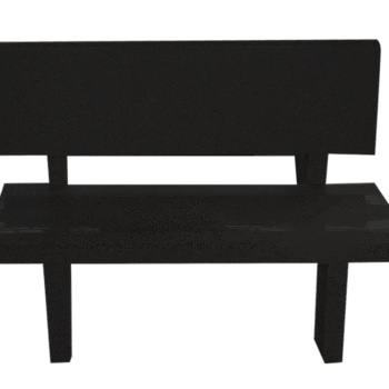 Park Bench 3-0x1-2x0-2 AP Jet Black Back 3-0x0-2x1-2; (2) Legs 1-8x0-2.5x2-6