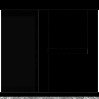 2 Niche Columbarium w/ Alcove30.5X15.7X37.4 Jet Black Jet Black Walls & Doors; 2" Margin on Base CFS-A-139-inch