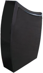 Curved Top w/Chamfers 2-0x0-6x2-6 AP Jet Black