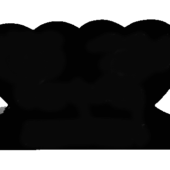 Double Heart 4-0x0-6x2-4 AP Jet Black Contour Only