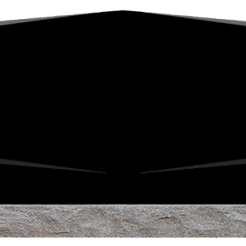 Rooftop w/ Chamfers 4-0x0-6x2-4 AP Jet Black Chamfers and 3/4" Recess on Front Only, Checks on Bottom