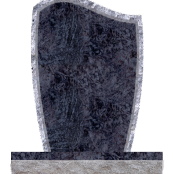 Rocked Wave 2-2x0-6x3-0 P2 Bahama Blue sawn bevel, rock border on face   -back is flat polished