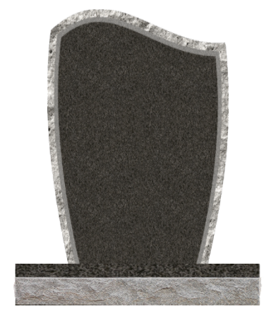 RWV094P2DCG.png Rocked Wave 2-2x0-6x3-0 P2/BRP Dark Cloud Grey sawn bevel, rock border on face -back is flat polished - Image 1