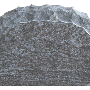 Shell Rock 3-6x0-6x2-2 P2 Bahama Blue Shell Rock Border on Front Only, Back Flat Polished