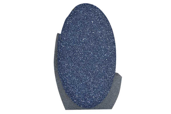 TOV097SPBP.png Tall Oval Design 2-6x0-8x4-0 AP Blue Pearl Frosting Recessed Border on Front Only - Image 1