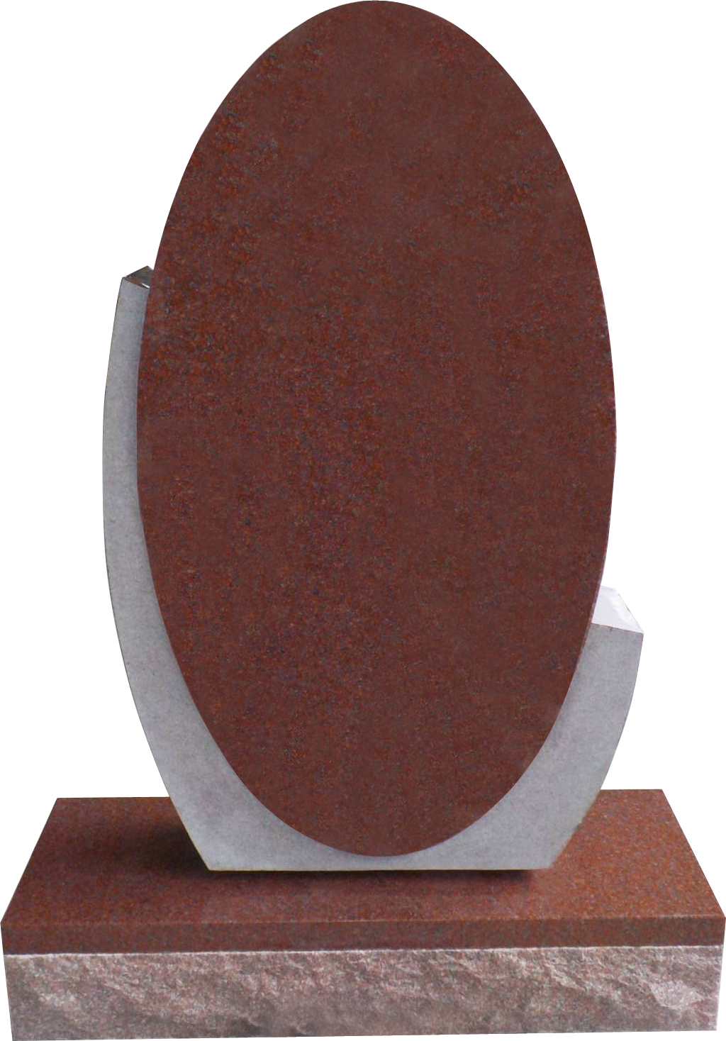 TOV097SPIR.png Tall Oval Design 2-6x0-8x4-0 AP India Red Frosting Recessed Border on Front Only - Image 1