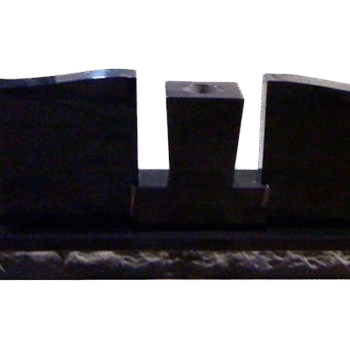 Wing Monument Set - AP Jet Black, 7-0x1-0x0-6 Base PFT/BRP/2" PM; (2) Half Serp Wings 2-0x0-6x1-10;  Plinth 1-10x0-8x0-6 Taper Vase 0-8x0-6x0-10 w/ Core & Drain Hole